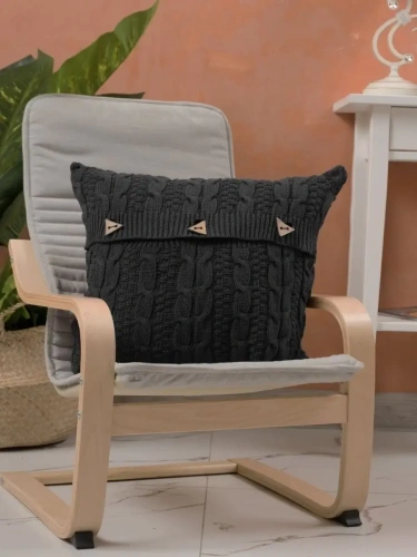 Наволочка декоративная вязаная для подушки 45 x 45 см хлопок