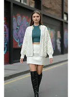 Кардиган женский укороченный летний оверсайз