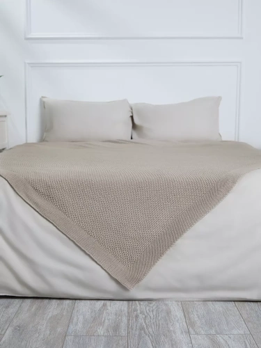 Плед 160х220 покрывало на диван кровать вязаный хлопок 100% фото 3