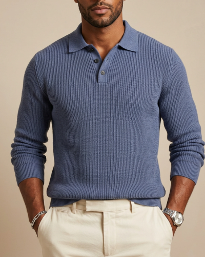 Свитер оверсайз теплый вязаный на пуговицах с воротником фото 2