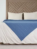 Плед 220x240 на кровать диван покрывало вязаный хлопок 100%