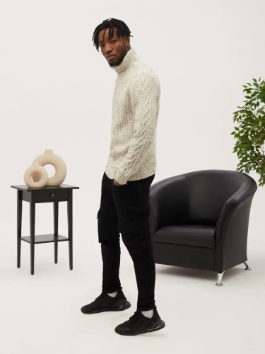 Свитер мужской с горлом теплый шерстяной фото 6