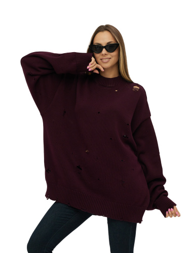 Свитер оверсайз рваный женский и мужской теплая унисекс фото 5