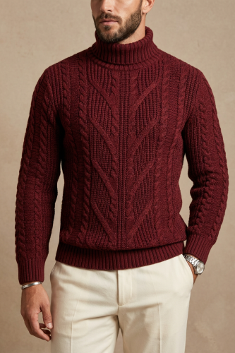 Свитер мужской с горлом теплый шерстяной фото 5