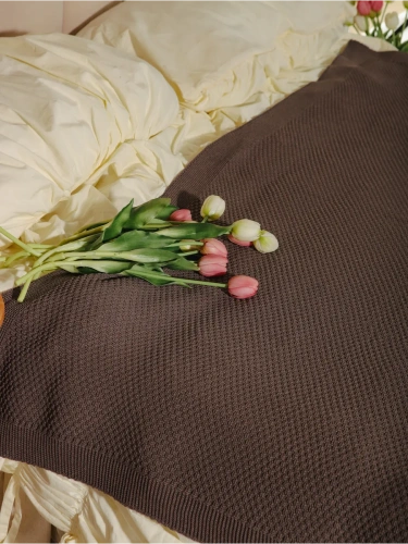 Плед 200х220 на кровать диван покрывало вязаный Хлопок 100 % фото 6