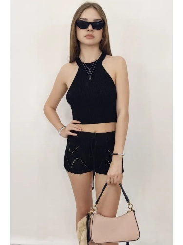 Топ майка вязаный в полоску женский фото 8