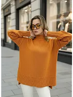 Свитер оверсайз с горлом теплый шерстяной Джемпер