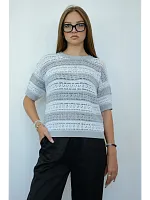 Кофта нарядная оверсайз укороченный ажурная кружевная сетка
