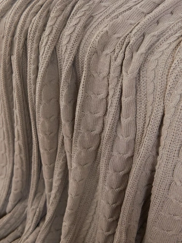 Плед 180х220 на кровать диван покрывало вязаный Хлопок 100 % фото 3