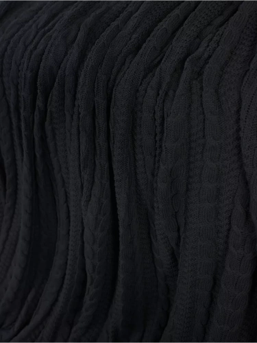 Плед 200x220 на кровать диван покрывало вязаный хлопок 100% фото 3