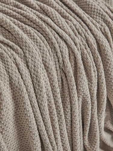 Плед 160х220 покрывало на диван кровать вязаный хлопок 100% фото 2