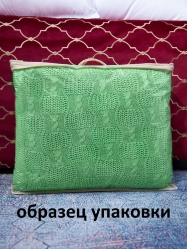 Плед 200x220 на кровать диван покрывало вязаный хлопок 100% фото 7