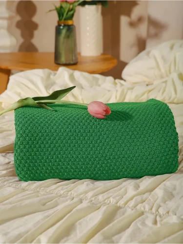 Плед 180х220 на кровать диван покрывало вязаный Хлопок 100 % фото 4