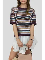 Кофта нарядная оверсайз укороченный ажурная кружевная сетка