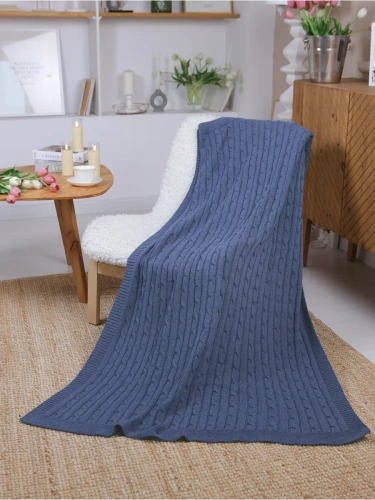 Плед 150х200 покрывало на диван кровать вязаный детский фото 4