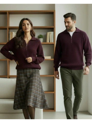 Свитер оверсайз теплый вязаный на молнии с воротником фото 14