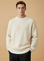 Свитер оверсайз теплый вязаный джемпер