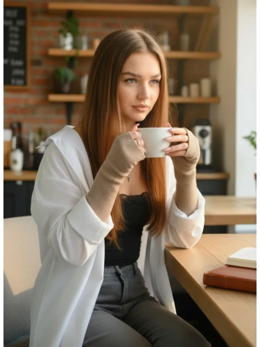 Митенки длинные кофе перчатки без пальцев гетры на руки фото 9