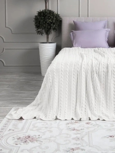 Плед 150х200 покрывало на диван кровать вязаный детский фото 3