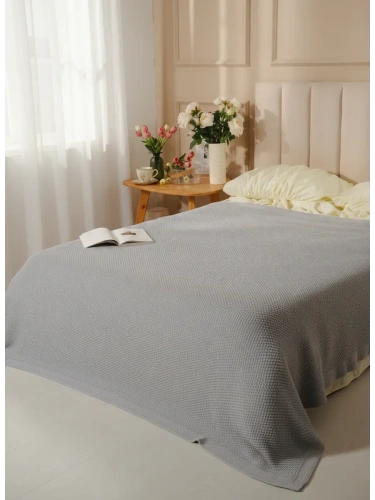 Плед 150х200 покрывало на диван кровать вязаный детский