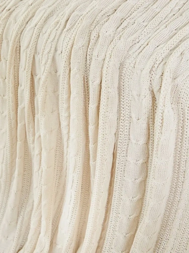 Плед 180х220 на кровать диван покрывало вязаный Хлопок 100 % фото 4