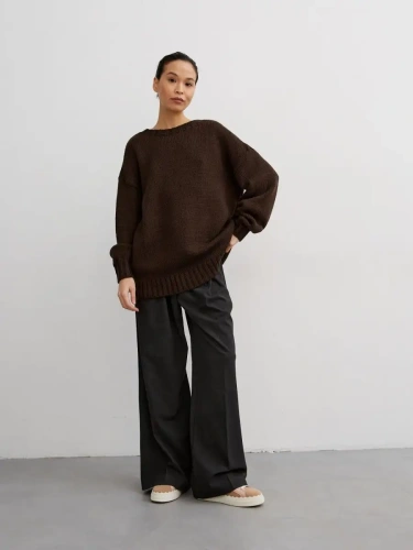 Свитер женский оверсайз шерстяной Кофта свободного Джемпер фото 3