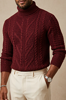 Свитер мужской с горлом теплый шерстяной