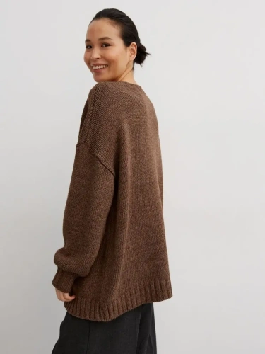 Свитер женский оверсайз шерстяной Кофта свободного Джемпер фото 10