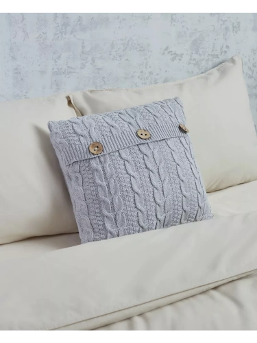 Наволочка декоративная вязаная для подушки 45 x 45 см хлопок