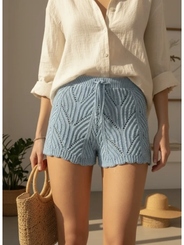 Топ майка вязаный в полоску женский фото 10