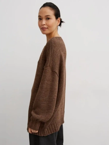 Свитер женский оверсайз шерстяной Кофта свободного Джемпер фото 5