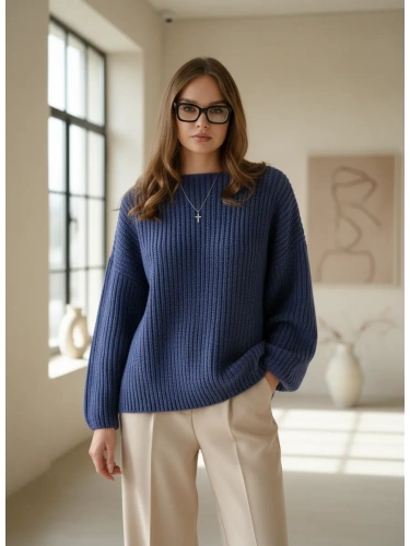 Вязаный свитер оверсайз удлиненный фото 8