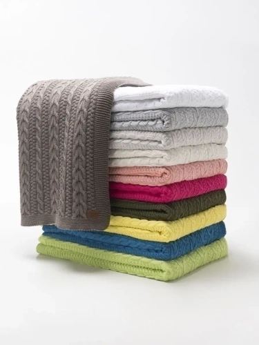 Плед 180x220 на кровать диван покрывало вязаный хлопок 100% фото 8