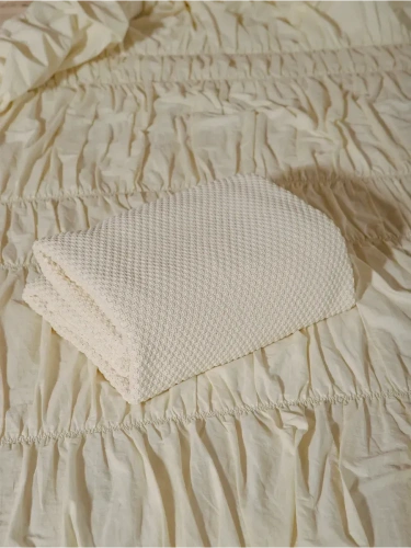 Плед 220х240 на кровать диван покрывало вязаный Хлопок 100 % фото 9