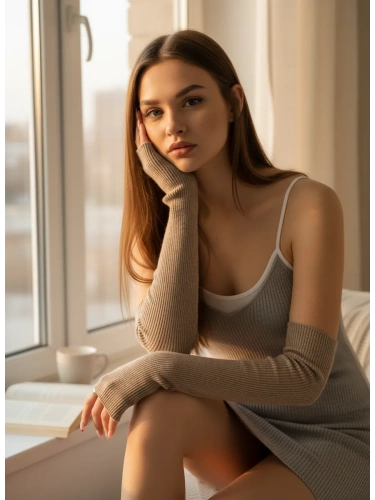 Митенки длинные кофе перчатки без пальцев гетры на руки