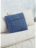 Наволочка декоративная вязаная для подушки 45 x 45 см хлопок