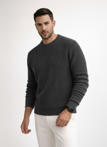 Свитер оверсайз теплый вязаный джемпер фото 2