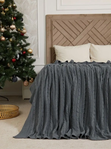 Наволочка декоративная вязаная для подушки 45 x 45 см хлопок фото 4