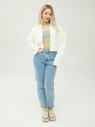 Кардиган укороченный Болеро короткий оверсайз молодежный фото 5