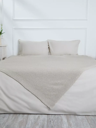 Плед 180х220 на кровать диван покрывало вязаный Хлопок 100 % фото 3