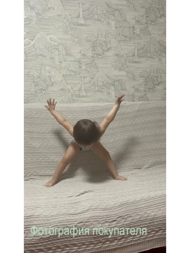 Плед 180х220 на кровать диван покрывало вязаный Хлопок 100 % фото 7