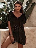 Пляжная туника накидка на купальник вязаная