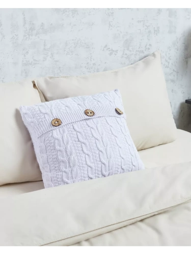 Наволочка декоративная вязаная для подушки 45 x 45 см хлопок