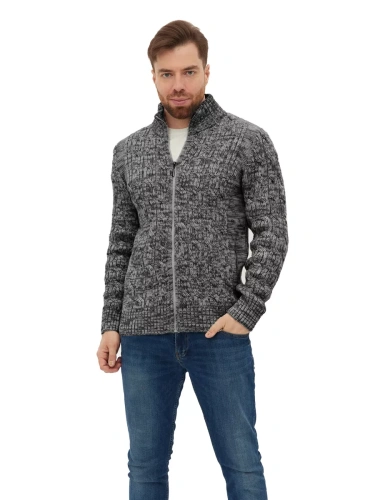 Кардиган мужской на молнии Жакет вязаный шерстяной Кофта