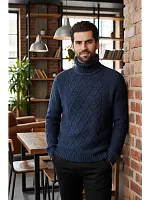 Свитер мужской с горлом теплый шерстяной