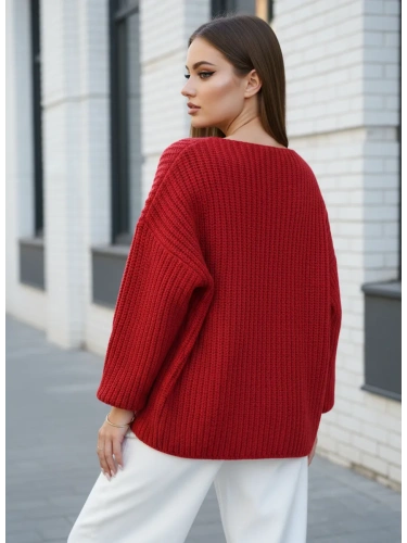 Вязаный свитер оверсайз удлиненный фото 5