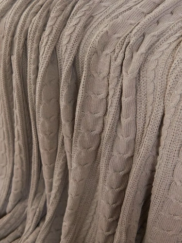 Плед 200х220 на кровать диван покрывало вязаный Хлопок 100 % фото 4