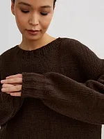 Свитер женский оверсайз шерстяной Кофта свободного Джемпер