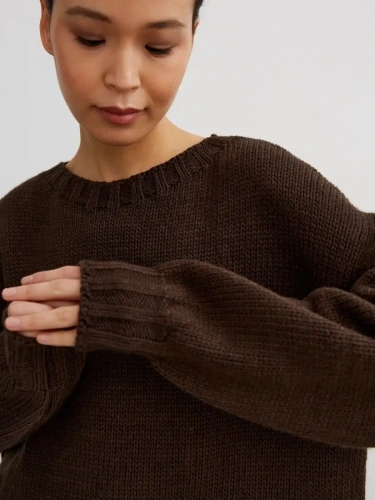 Свитер женский оверсайз шерстяной Кофта свободного Джемпер