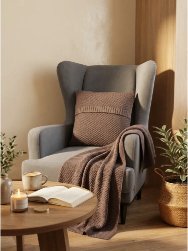 Плед 150х200 покрывало на диван кровать вязаный детский фото 12